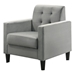 Neroli 27.5" Light Gray Velvet Accent Armchair with Tufting - Light Gray Velvet - CAB3587