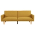 Summit 80" Convertible Sofa Bed - Mustard Polyfiber - Rubberwood Legs