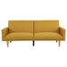 Summit 80" Convertible Sofa Bed - Mustard Polyfiber - Rubberwood Legs - CAB3596