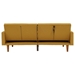 Summit 80" Convertible Sofa Bed - Mustard Polyfiber - Rubberwood Legs - CAB3596