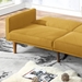 Summit 80" Convertible Sofa Bed - Mustard Polyfiber - Rubberwood Legs - CAB3596