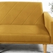 Summit 80" Convertible Sofa Bed - Mustard Polyfiber - Rubberwood Legs - CAB3596