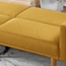 Summit 80" Convertible Sofa Bed - Mustard Polyfiber - Rubberwood Legs - CAB3596