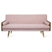 Kaidren Mid-Century Modern Tufted Fabric Sofa - Blush - CAB3598