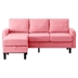 Briarston 74" Sectional Sofa with Storage Ottoman - Pink - Solid Wood Frame