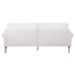 Winston 77" Sofa with Copper Nail Accents - White Velvet - Rubber Wood Legs - CAB3622