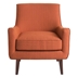 Mist Accent Chair - Burnt Orange Fabric - Espresso Finish Legs