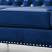 Mystic 59" Loveseat - Blue Velvet - Silver Nailhead Trimmed and Chrome-Plated Legs - CAB3638