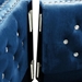 Mystic 59" Loveseat - Blue Velvet - Silver Nailhead Trimmed and Chrome-Plated Legs - CAB3638