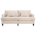 Montclair 68" Loveseat - Beige Chenille - Brown Rubber Wood Legs