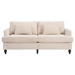 Montclair 68" Loveseat - Beige Chenille - Brown Rubber Wood Legs - CAB3644