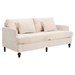 Montclair 68" Loveseat - Beige Chenille - Brown Rubber Wood Legs - CAB3644