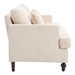 Montclair 68" Loveseat - Beige Chenille - Brown Rubber Wood Legs - CAB3644