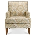 Vallia Accent Chair - Beige and Yellow - Birch Legs - CAB3649