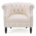 Oona Club Chair - Beige Fabric