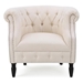 Oona Club Chair - Beige Fabric - CAB3659