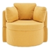 Eccleston Swivel Accent Chair with Storage and Back Cushion - Yellow