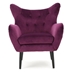 Noxley Mid-century Accent Chair - Fuchsia Velvet - Black Leg Finish