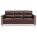 Hedgerow 79" Comfortable Solid Wood Three Seater Sofa - Soft Cushions - Brown Polyurethane - CAB3706