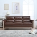 Hedgerow 79" Comfortable Solid Wood Three Seater Sofa - Soft Cushions - Brown Polyurethane - CAB3706