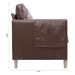 Hedgerow 79" Comfortable Solid Wood Three Seater Sofa - Soft Cushions - Brown Polyurethane - CAB3706