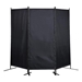 Brindlemark Room Divider - 6 Ft 3-Panel Folding Privacy Screen with Metal Stand - Black - CAB3710