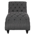 Warta Chaise Lounge Chair - Charcoal Fabric - Birch Wood Legs