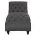 Warta Chaise Lounge Chair - Charcoal Fabric - Birch Wood Legs - CAB3730