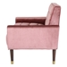 Wellesley Velvet Loveseat - Blush - Birch Wood Legs with Gold Accents - CAB3732