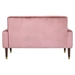 Wellesley Velvet Loveseat - Blush - Birch Wood Legs with Gold Accents - CAB3732