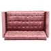 Wellesley Velvet Loveseat - Blush - Birch Wood Legs with Gold Accents - CAB3732