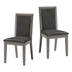 Aber Dining Chair - Dark Gray Base with Grey Cushion - Set of 2