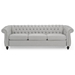 Rhapsod 84" 3 Seater Sofa - Grey Fabric - Classic Design - CAB3761