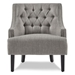 Orchard Accent Chair - Textured Taupe Fabric - Black Finish Legs - CAB3762