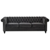 Xanten 83" Sofa - 3 Seater - Black Velvet