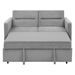 Cairnwall Sofa Bed with Pull-out Bed - Grey Chenille - Solid Wood Frame - CAB3770