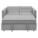 Cairnwall Sofa Bed with Pull-out Bed - Grey Chenille - Solid Wood Frame - CAB3770