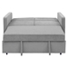 Cairnwall Sofa Bed with Pull-out Bed - Grey Chenille - Solid Wood Frame - CAB3770