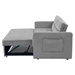 Cairnwall Sofa Bed with Pull-out Bed - Grey Chenille - Solid Wood Frame - CAB3770