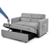 Cairnwall Sofa Bed with Pull-out Bed - Grey Chenille - Solid Wood Frame - CAB3770