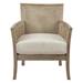 Alpine View Accent Chair - Cream - Reclaimed Natural Wood Finish - CAB3789