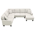 Ottawa 108" U-Shaped Sectional Sofa - 7-Seater with 3 Pillows - Beige