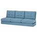 Lythari Contemporary Tufted Fabric 3 Seater Sofa - Blue - CAB3810