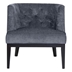 Xenia Accent Chair - Charcoal Fabric - Rubberwood Frame