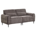 Caelum 74 Gray Chenille Sofa with Metal Legs and Throw Pillows