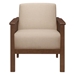 Harviston Accent Chair - Luxurious Brown Upholstery - Wooden Arms - CAB3839