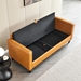 Elyria Mid-Century Modern Vegan Leather Sofa - Yellow Brown - CAB3840