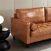 Elyria Mid-Century Modern Vegan Leather Sofa - Yellow Brown - CAB3840