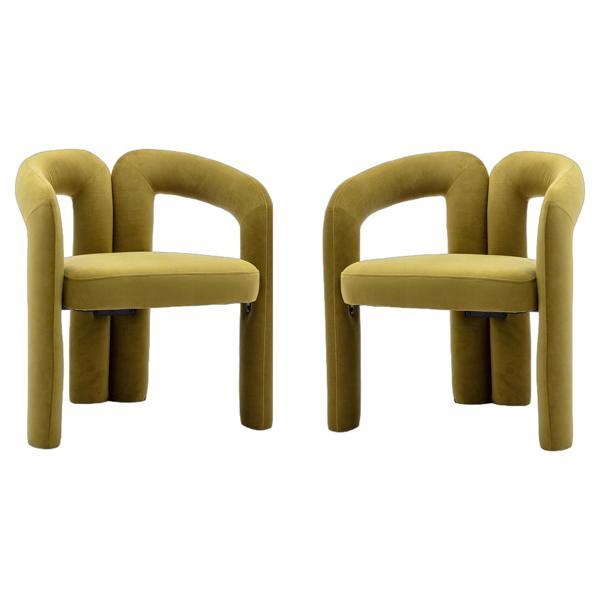 Kaspar Accent Dining Chair - Olive Velvet - Set of 2 