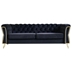 Vernon Modern Tufted Velvet Sofa 87" - Black Color